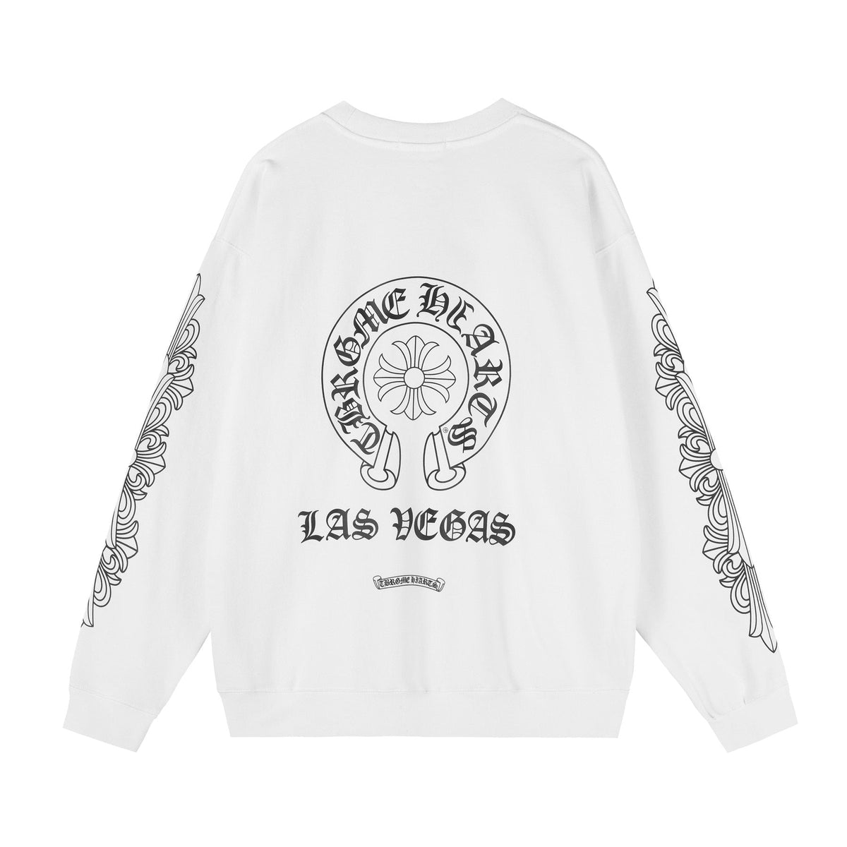 Chrome Hearts Front & Sleeve Graphic Crewneck Sweatshirt — back