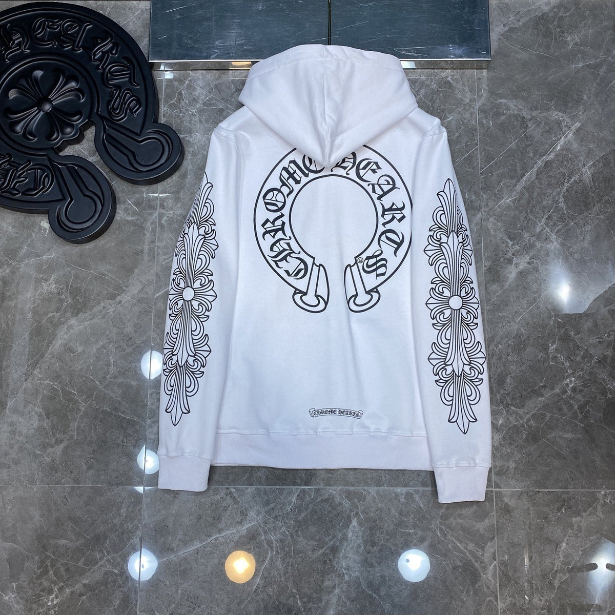 Chrome Hearts Horseshoe Graphic Zip Hoodie — back
